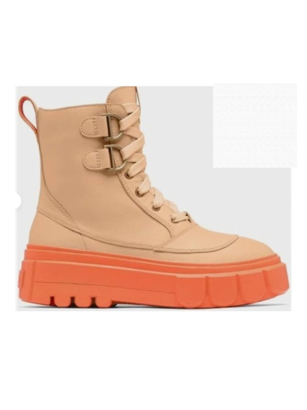 Sorel Caribou X Insulated Lace-Up Boots Women's Size 7 Leather Wheat/Orange NWT